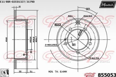 Maxtech 855053.0080 - Bremžu diski adetalas.lv