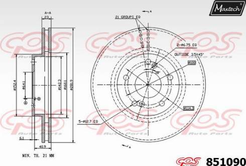 Maxtech 851090.0000 - Bremžu diski adetalas.lv