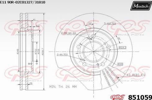 Maxtech 851059.0000 - Bremžu diski adetalas.lv