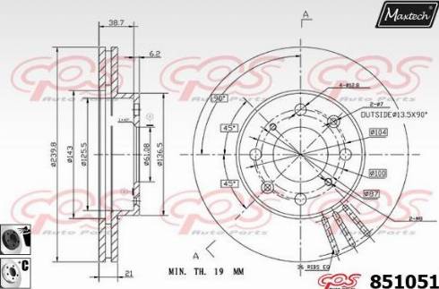 Maxtech 851051.6060 - Bremžu diski adetalas.lv