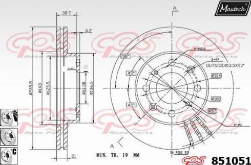 Maxtech 851051.6880 - Bremžu diski adetalas.lv