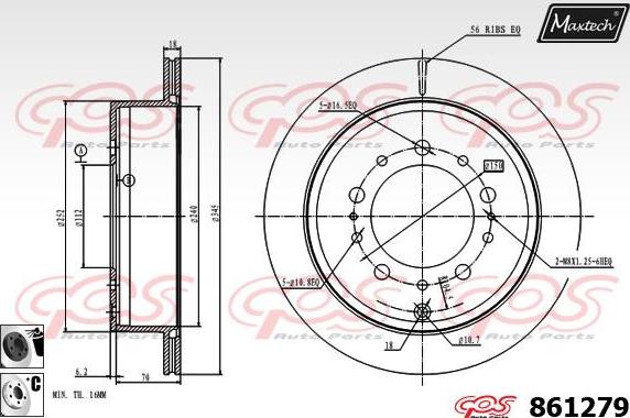 Maxtech 851002 - Bremžu diski adetalas.lv