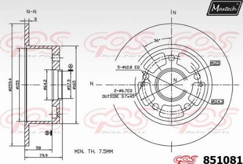 Maxtech 851081.0000 - Bremžu diski adetalas.lv