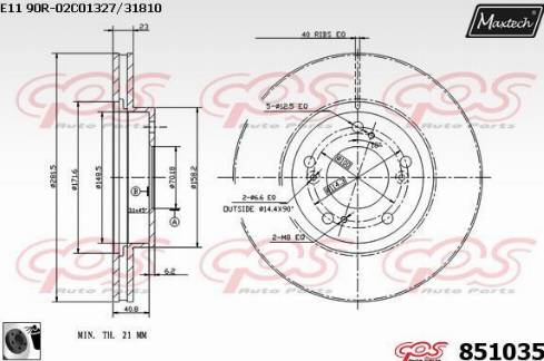 Maxtech 851035.0060 - Bremžu diski adetalas.lv