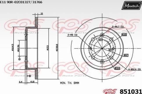 Maxtech 851031.0000 - Bremžu diski adetalas.lv