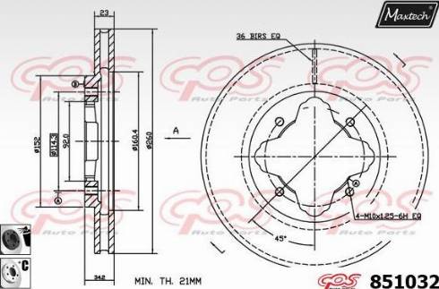 Maxtech 851032.6060 - Bremžu diski adetalas.lv