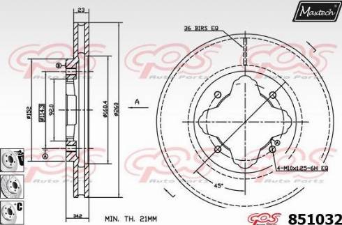 Maxtech 851032.6980 - Bremžu diski adetalas.lv