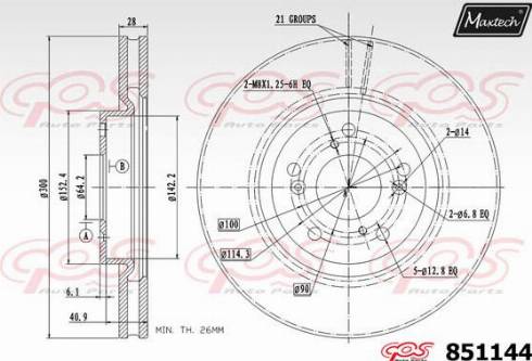 Maxtech 851144.0000 - Bremžu diski adetalas.lv