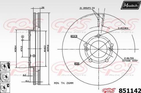 Maxtech 851142.6880 - Bremžu diski adetalas.lv