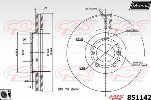 Maxtech 851142.0060 - Bremžu diski adetalas.lv