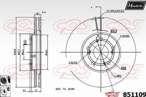 Maxtech 851109.6060 - Bremžu diski adetalas.lv