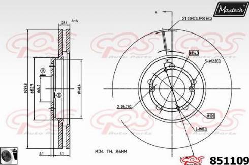 Maxtech 851109.0060 - Bremžu diski adetalas.lv