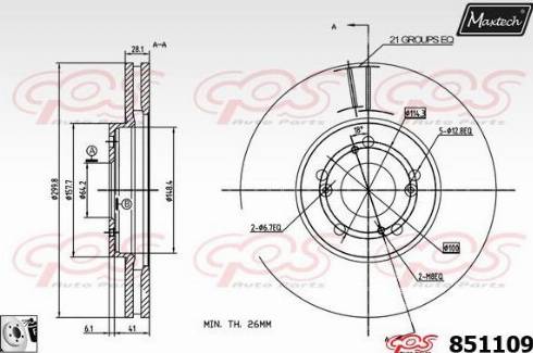 Maxtech 851109.0080 - Bremžu diski adetalas.lv