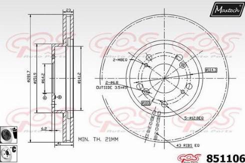 Maxtech 851106.6060 - Bremžu diski adetalas.lv