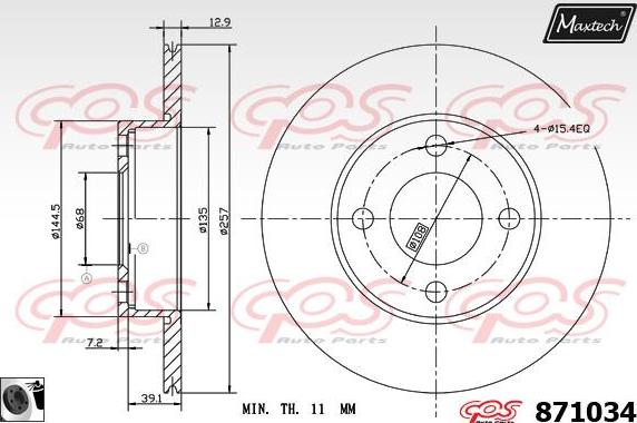 Maxtech 851103 - Bremžu diski adetalas.lv