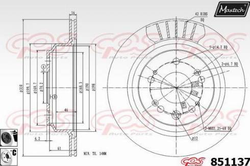 Maxtech 851137.6060 - Bremžu diski adetalas.lv