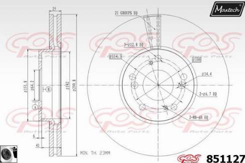 Maxtech 851127.0060 - Bremžu diski adetalas.lv