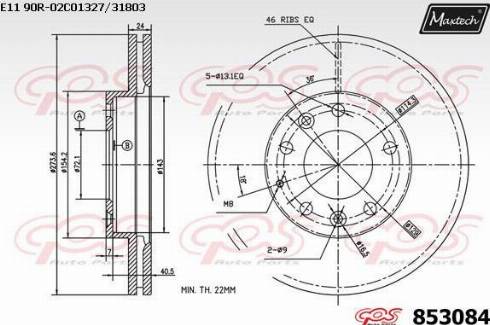 Maxtech 853084.0000 - Bremžu diski adetalas.lv