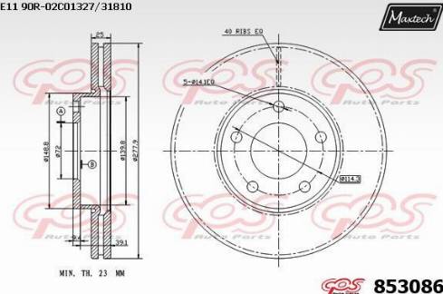 Maxtech 853086.0000 - Bremžu diski adetalas.lv