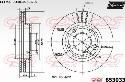 Maxtech 853033.0000 - Bremžu diski adetalas.lv