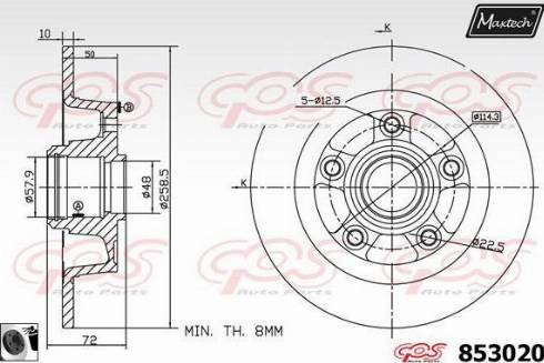 Maxtech 853020.0060 - Bremžu diski adetalas.lv