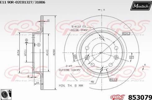 Maxtech 853079.0060 - Bremžu diski adetalas.lv