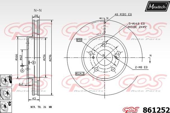 Maxtech 853079 - Bremžu diski adetalas.lv