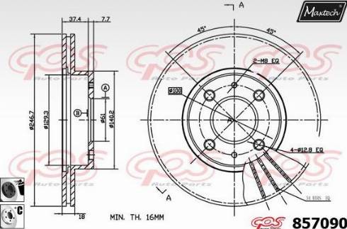 Maxtech 857090.6060 - Bremžu diski adetalas.lv