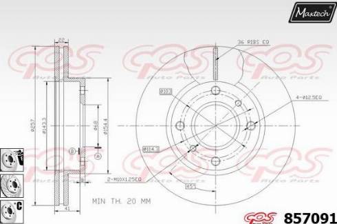 Maxtech 857091.6880 - Bremžu diski adetalas.lv