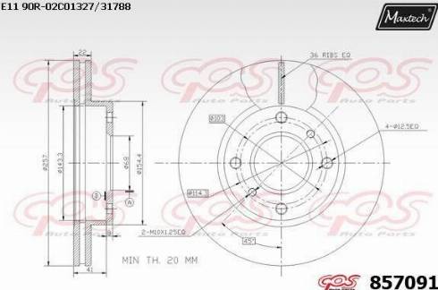 Maxtech 857091.0000 - Bremžu diski adetalas.lv