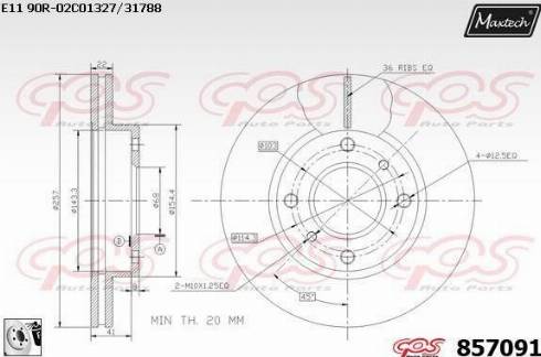 Maxtech 857091.0080 - Bremžu diski adetalas.lv