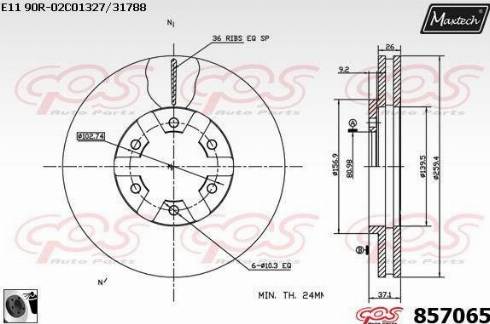 Maxtech 857065.0060 - Bremžu diski adetalas.lv