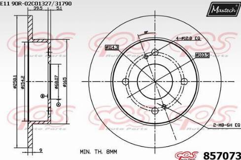 Maxtech 857073.0000 - Bremžu diski adetalas.lv