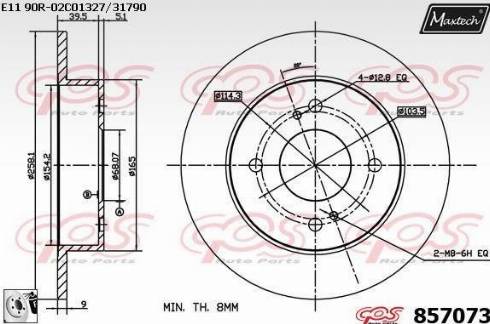 Maxtech 857073.0080 - Bremžu diski adetalas.lv