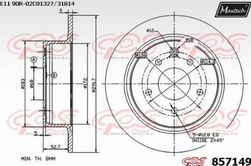 Maxtech 857149.0000 - Bremžu diski adetalas.lv