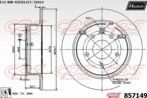 Maxtech 857149.0080 - Bremžu diski adetalas.lv