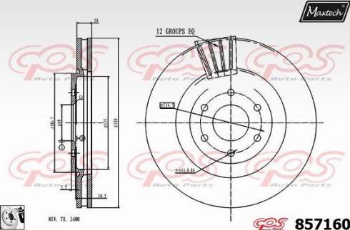 Maxtech 857160.0080 - Bremžu diski adetalas.lv