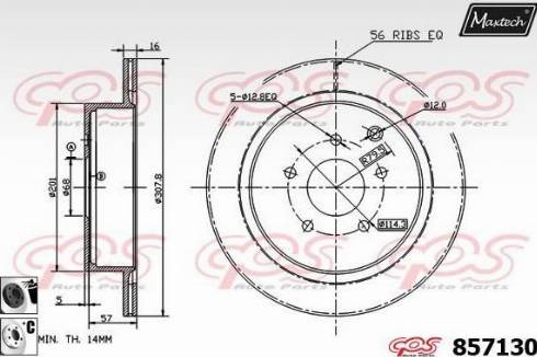 Maxtech 857130.6060 - Bremžu diski adetalas.lv