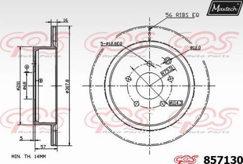 Maxtech 857130.0000 - Bremžu diski adetalas.lv