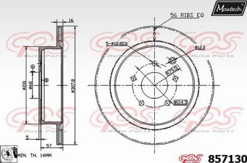 Maxtech 857130.0080 - Bremžu diski adetalas.lv