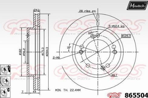 Maxtech 865504.6980 - Bremžu diski adetalas.lv