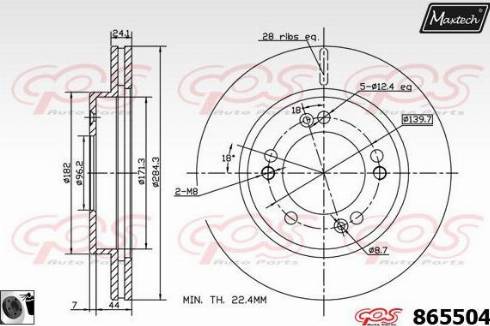 Maxtech 865504.0060 - Bremžu diski adetalas.lv