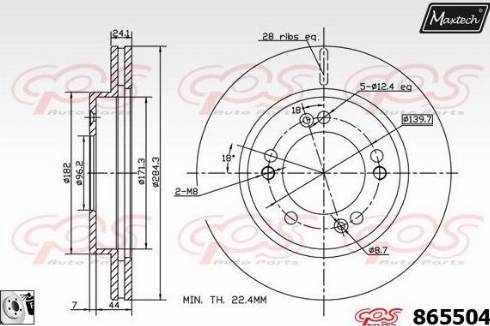 Maxtech 865504.0080 - Bremžu diski adetalas.lv