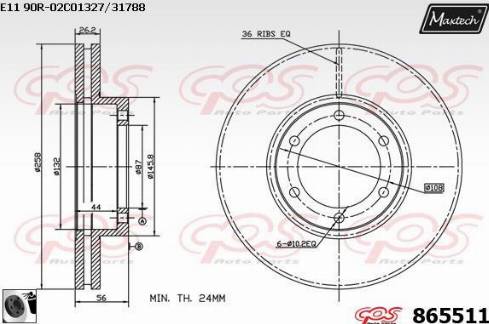 MOPROD MBD5002 - Bremžu diski adetalas.lv