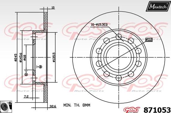 Maxtech 865204 - Bremžu diski adetalas.lv