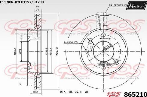 Maxtech 865210.0000 - Bremžu diski adetalas.lv