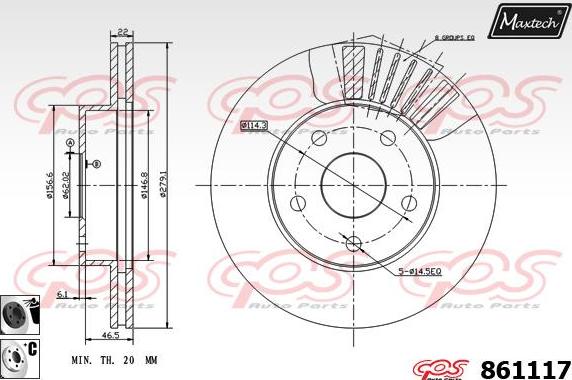 Maxtech 861090 - Bremžu diski adetalas.lv