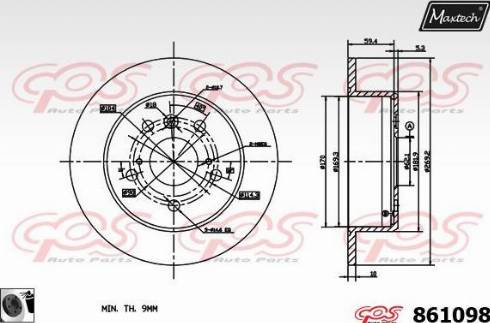 Maxtech 861098.0060 - Bremžu diski adetalas.lv