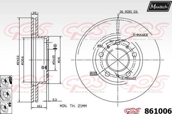 Maxtech 861098 - Bremžu diski adetalas.lv