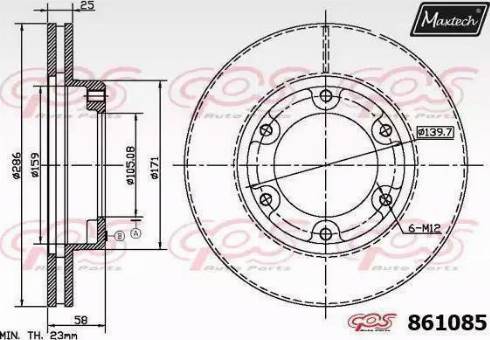 Maxtech 861085.6060 - Bremžu diski adetalas.lv